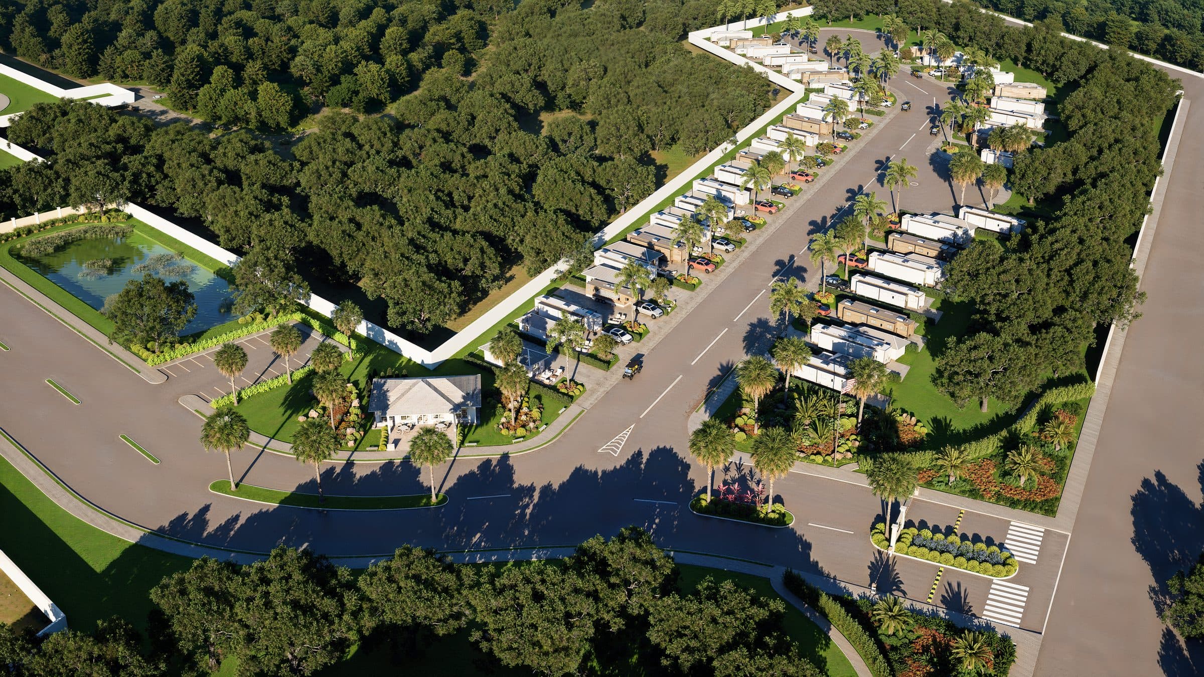 Open pasture with mature oak trees at a Marion County, Florida property